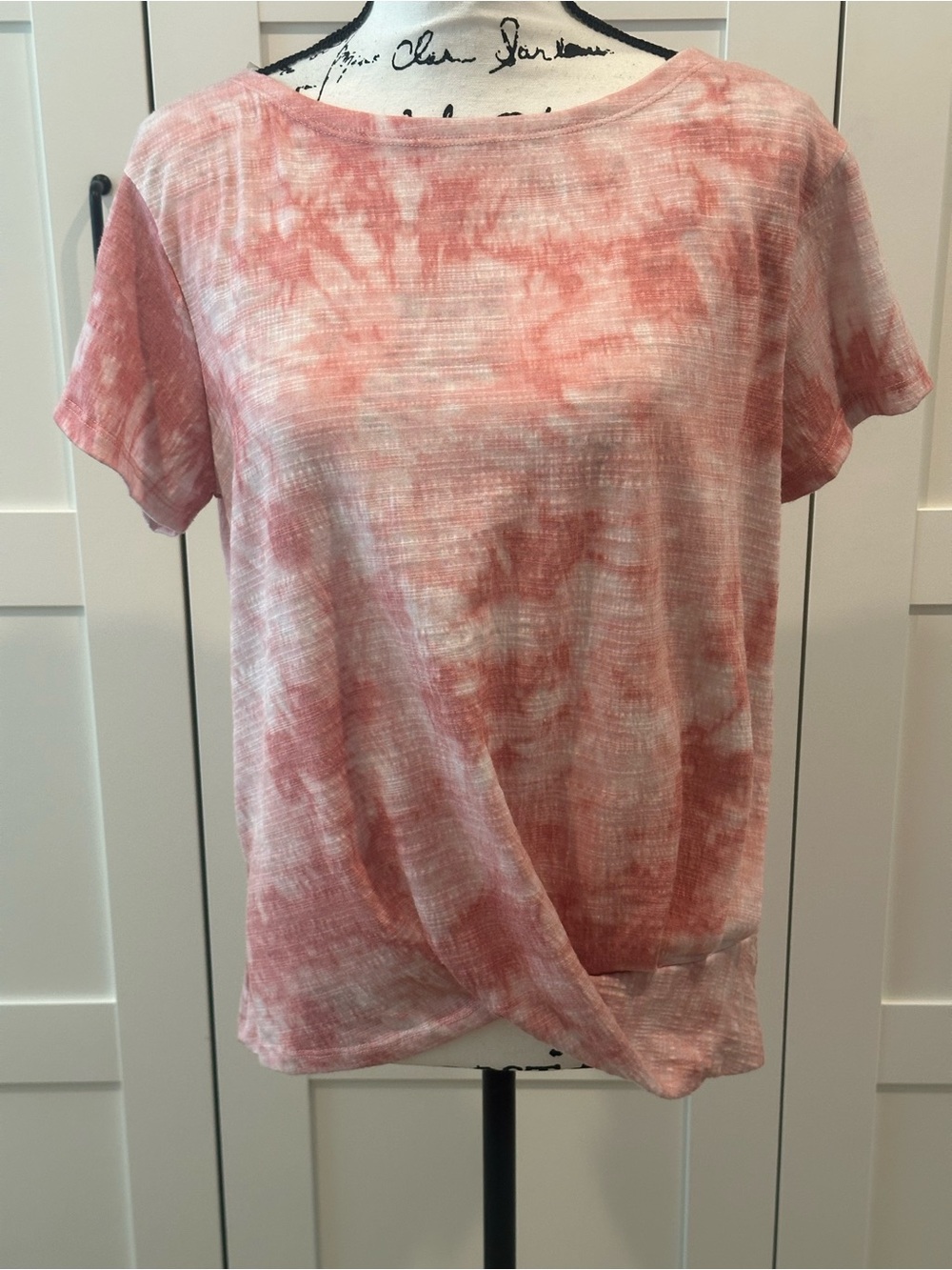 4/$14 Women's Pink Tie-Dye Short Sleeve Top size medium
